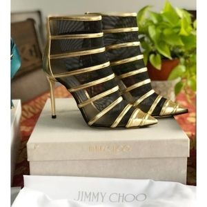 JIMMY CHOO Belle Mesh Bootie women 38 1/2